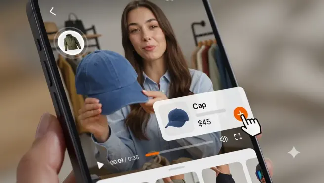 Hyper Shoppable Videos interface showing product-tagged video commerce for a Shopify store